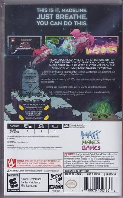 Celeste - amerikansk udgave - Nintendo Switch spil (A Grade) (Genbrug)